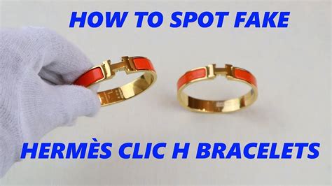 hermes clic fake vs real|hermes clic h bracelet real gold.